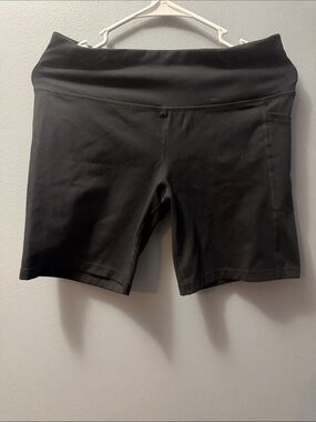 Black High-Rise Bike Shorts